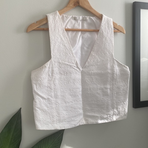 🌿3 for $25🌿 ZARA Textured Boxy Crop Top - Picture 8 of 8